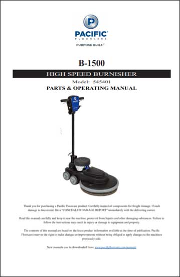 Pacific B-1500 Electric Burnisher - Pacific Floorcare